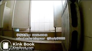 Beautiful girl poops in the toilet 25