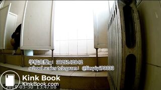 Beautiful girl poops in the toilet 25