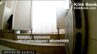 Beautiful girl poops in the toilet 25