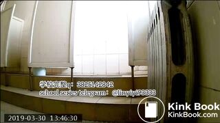 Beautiful girl poops in the toilet 25