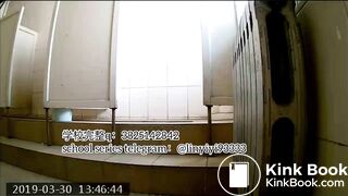 Beautiful girl poops in the toilet 25