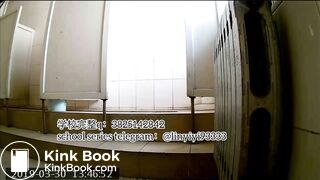 Beautiful girl poops in the toilet 25