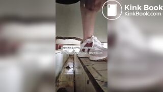 Beautiful girl poops in the toilet 31