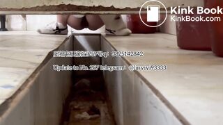 Beautiful girl poops in the toilet 32