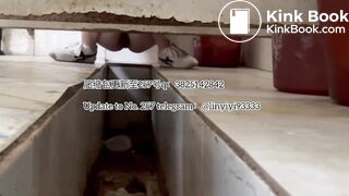 Beautiful girl poops in the toilet 32