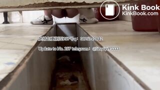 Beautiful girl poops in the toilet 32