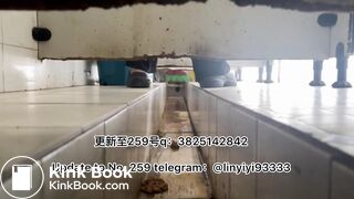 Beautiful girl poops in the toilet 33