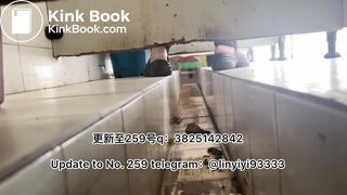 Beautiful girl poops in the toilet 33