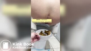 Beautiful girl poops in the toilet 35