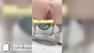 Beautiful girl poops in the toilet 35