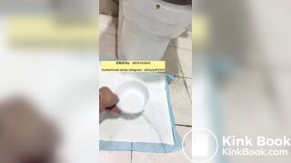 Beautiful girl poops in the toilet 35