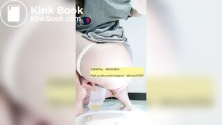 Beautiful girl poops in the toilet 37