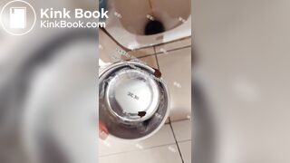 Beautiful girl poops in the toilet 39