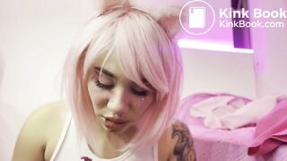 Pink hair SHIT eating