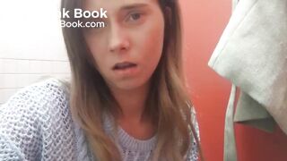 Beautiful girl shows her big hole and her product