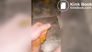 Faggot slave scat play