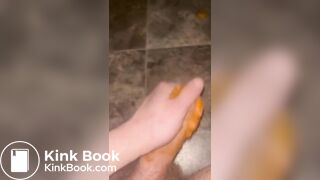 Faggot slave scat play