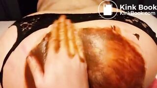 Girlfriend helping crossdresser shit