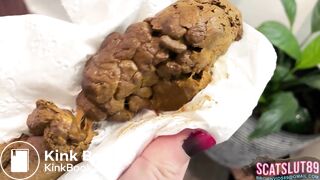 Trans BBW Shits then Sniffs Before Flushing