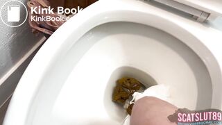 Trans BBW Shits then Sniffs Before Flushing
