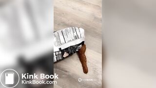 Kapri Styles ebony scat into a chip bag