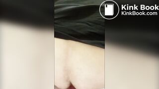 Anal Oops! leaving a little behind on the dildo.
