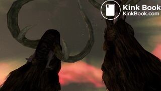 Mammoths snack on women (vore)