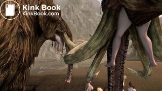 Mammoths snack on women (vore)