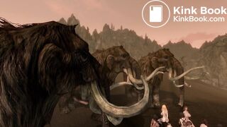 Mammoths snack on women (vore)