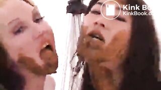 girls eating scat