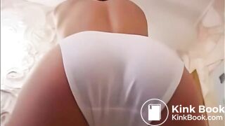 Poop in new white cotton panties