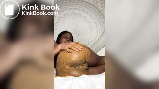 Beautiful Ebony Girl pooping and smearing