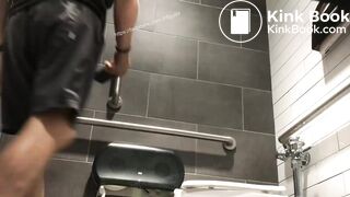 Hot Daddy Big Cock Spy in Toilet