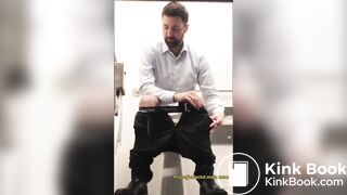 Hot Daddy Big Cock Spy in Toilet