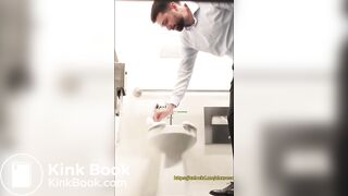 Hot Daddy Big Cock Spy in Toilet