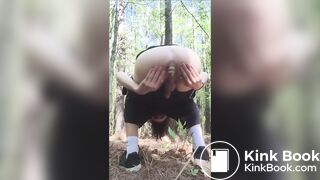 Pooping in the woods