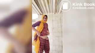 Beautiful trans Momina pee drinking outside