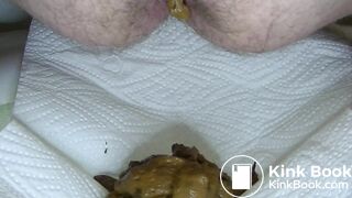 9: Asshole closeup, pushing out huge loads of shit