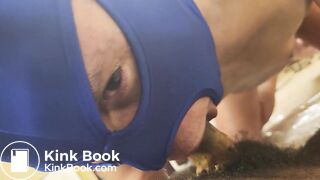 White man eating shit and sucking black cock