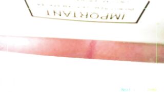 cute girl grabs her poop with toilet paper