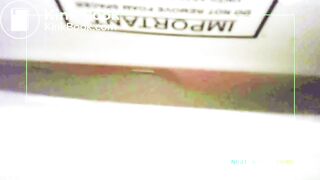 cute girl grabs her poop with toilet paper