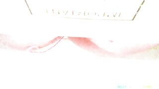 cute girl grabs her poop with toilet paper