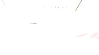 cute girl grabs her poop with toilet paper