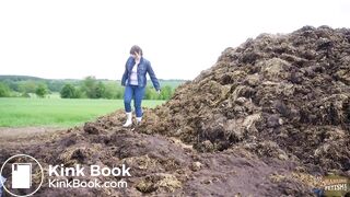 Massive Dung Pile - masturbating in cowshit