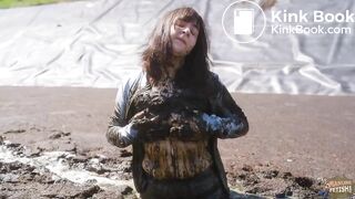 First Pig Manure Lagoon - masturbating in pigshit