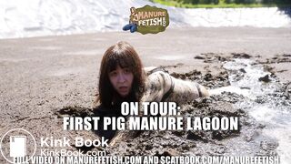 First Pig Manure Lagoon - masturbating in pigshit