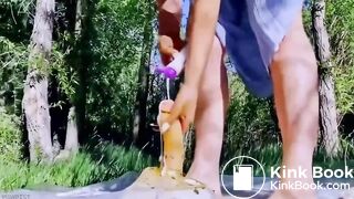 Outdoor anal shitty ride