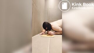 Chastity scat eating and puking