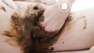 Filled pussy scat smear