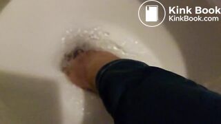 pantyhose wash shit in slow motion